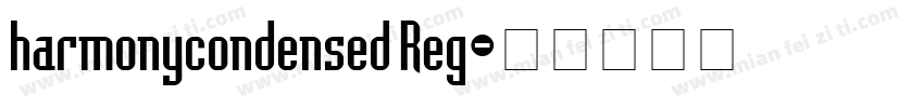 harmonycondensed Reg字体转换